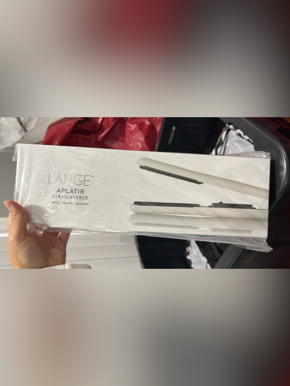 Lange hair straightener white New NIB